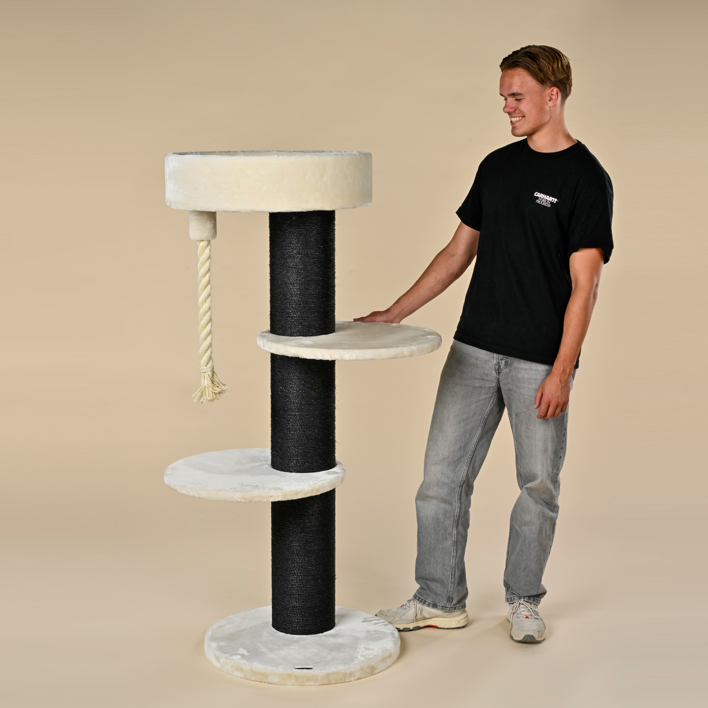 Cat Tree Maine Coon Sleeper Blackline (Cream)