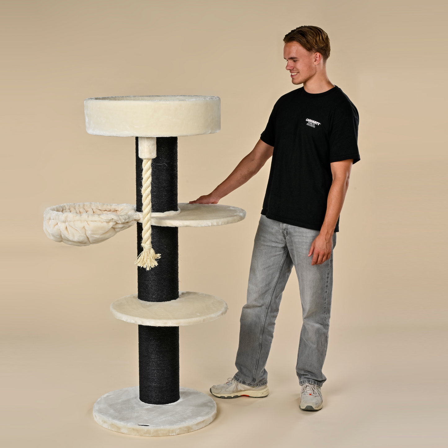 Cat Tree Maine Coon Sleeper Blackline Plus (Cream)