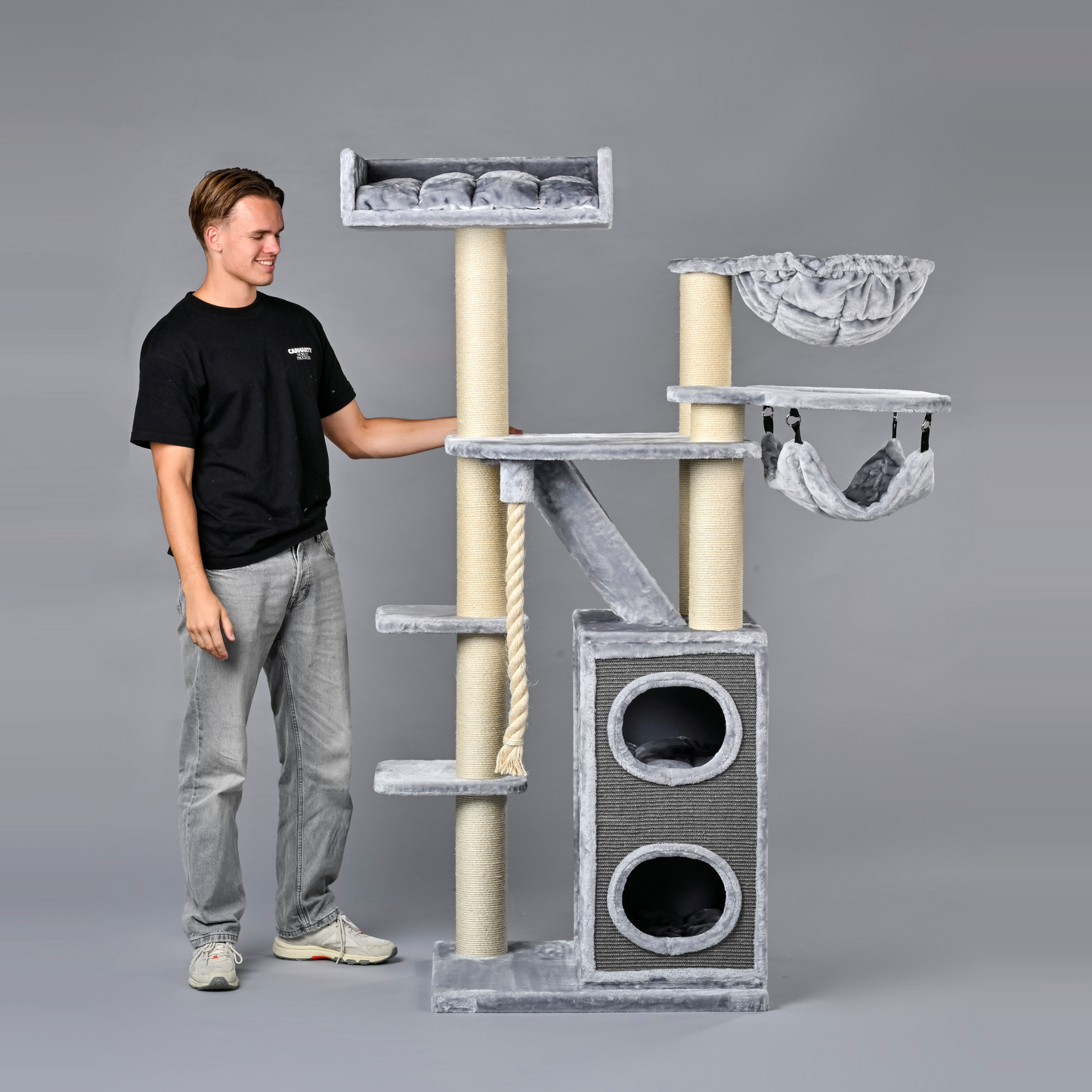 Cat Tree Cat Penthouse Crown (Light Grey)