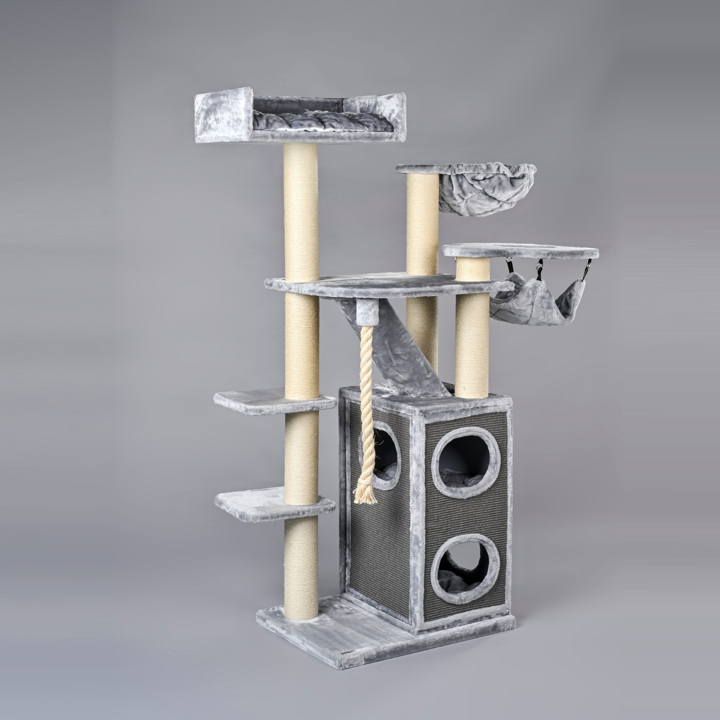 Cat Tree Cat Penthouse Crown (Light Grey)