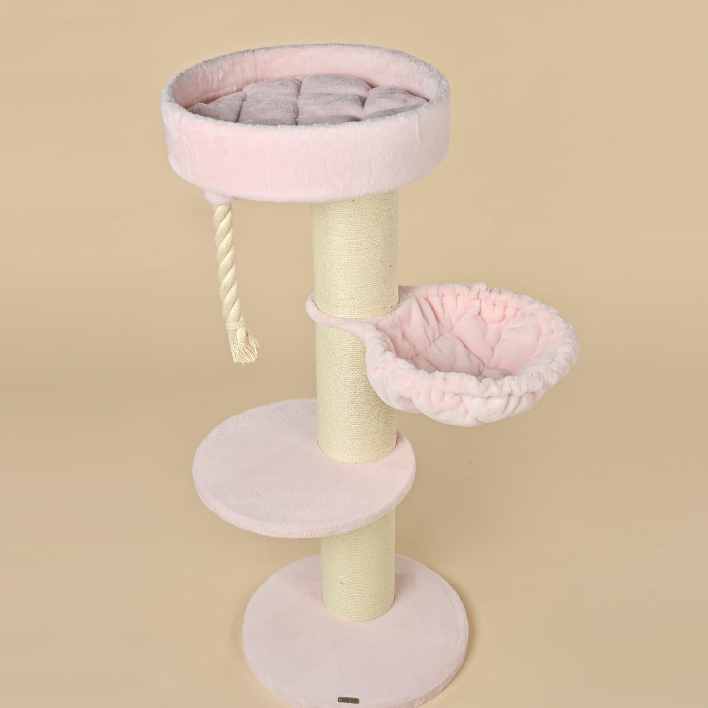 Cat Tree Maine Coon Sleeper de Luxe (Pink Teddy)