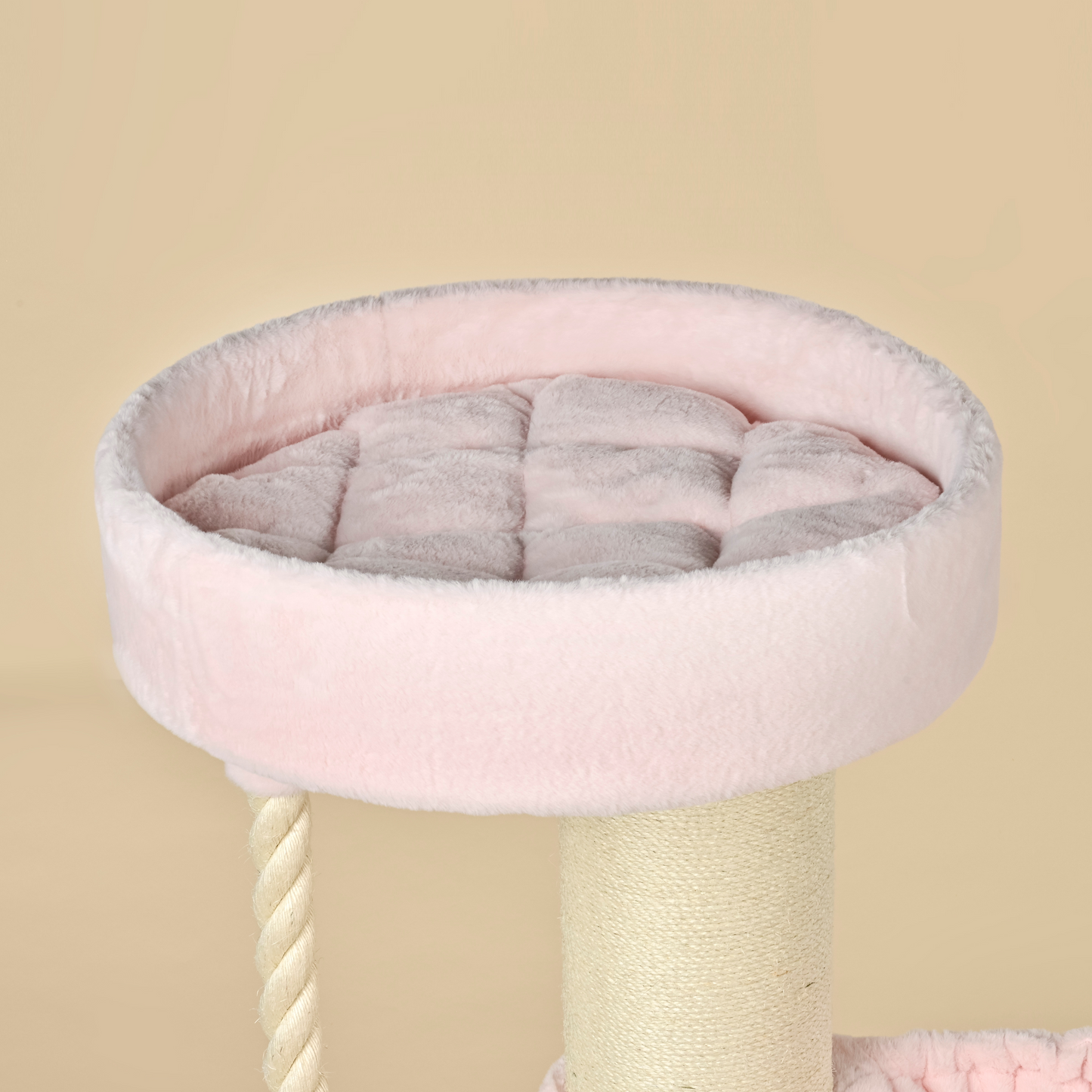Cat Tree Maine Coon Sleeper de Luxe (Pink Teddy)