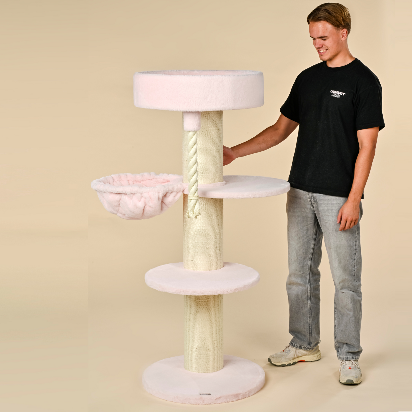 Cat Tree Maine Coon Sleeper Plus (Pink Teddy)