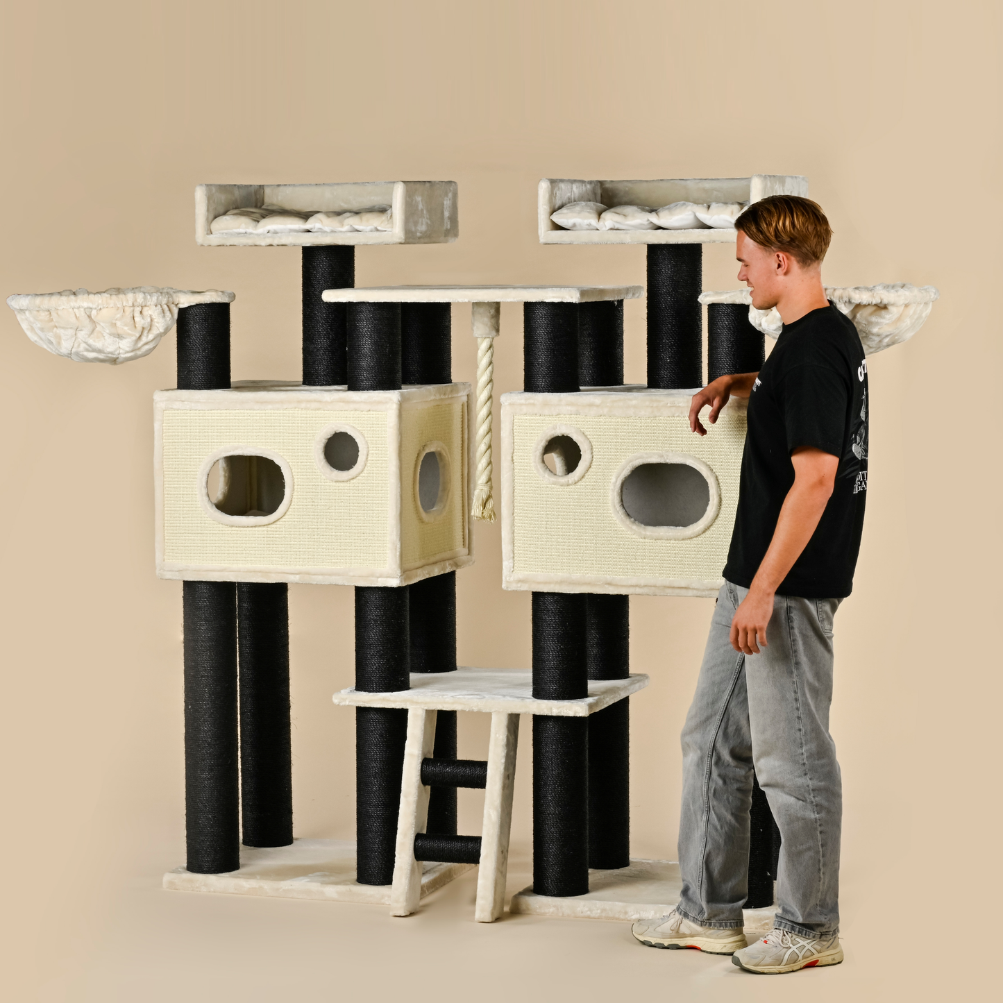Cat Tree Royal Cat Palace Blackline (Cream)