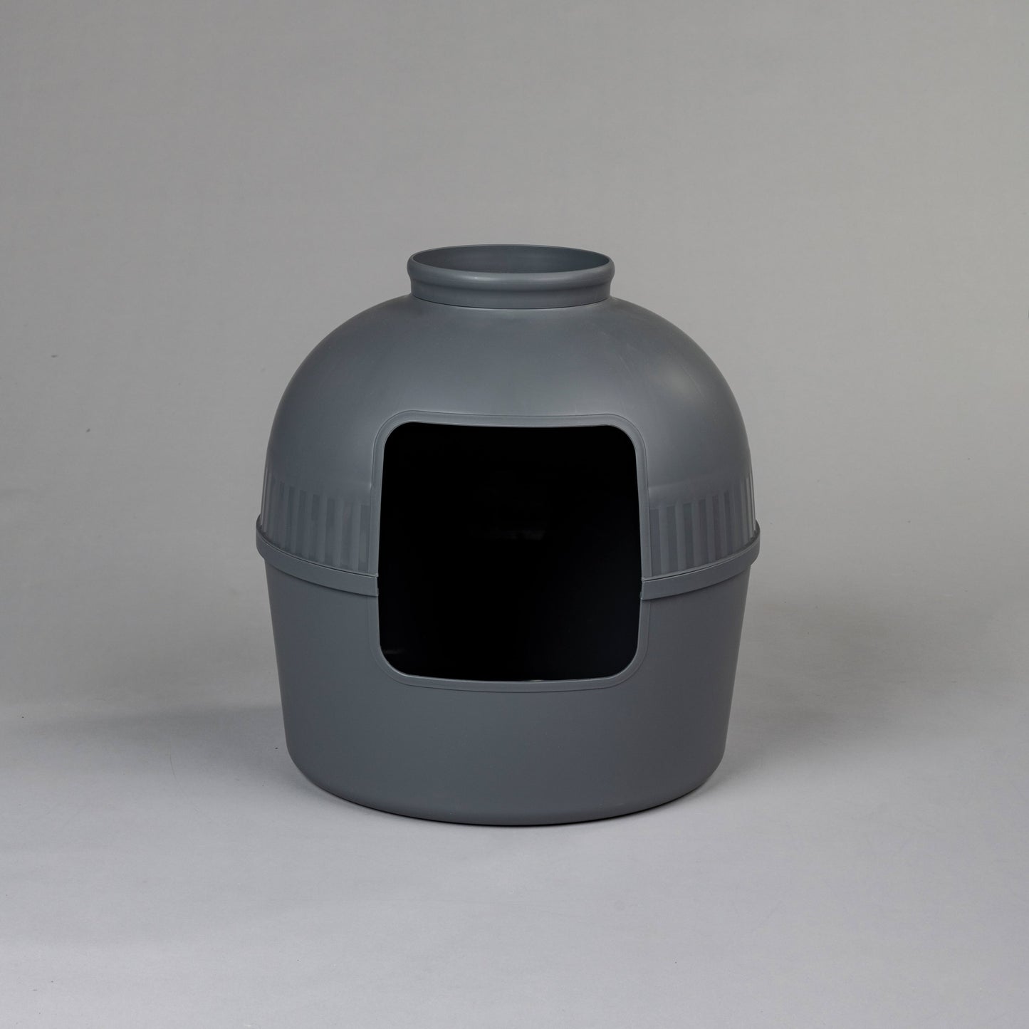 Litter Box Flower XXL, Hidden Cat Toilet (Dark Grey)