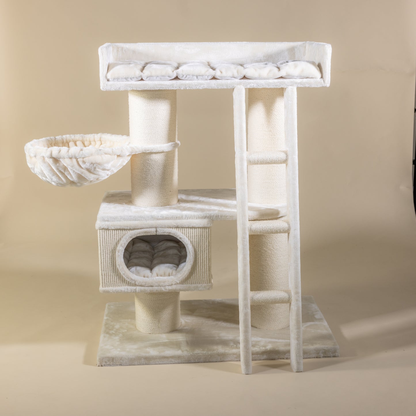 Arbre à chat Château pour chat de Sibérie (Beige)