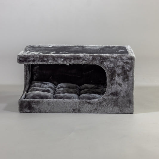 Speelhuis Birmaan citadel | Onder | Donkergrijs kleurig 60 x 35 x 30 cm (incl. Kussen)