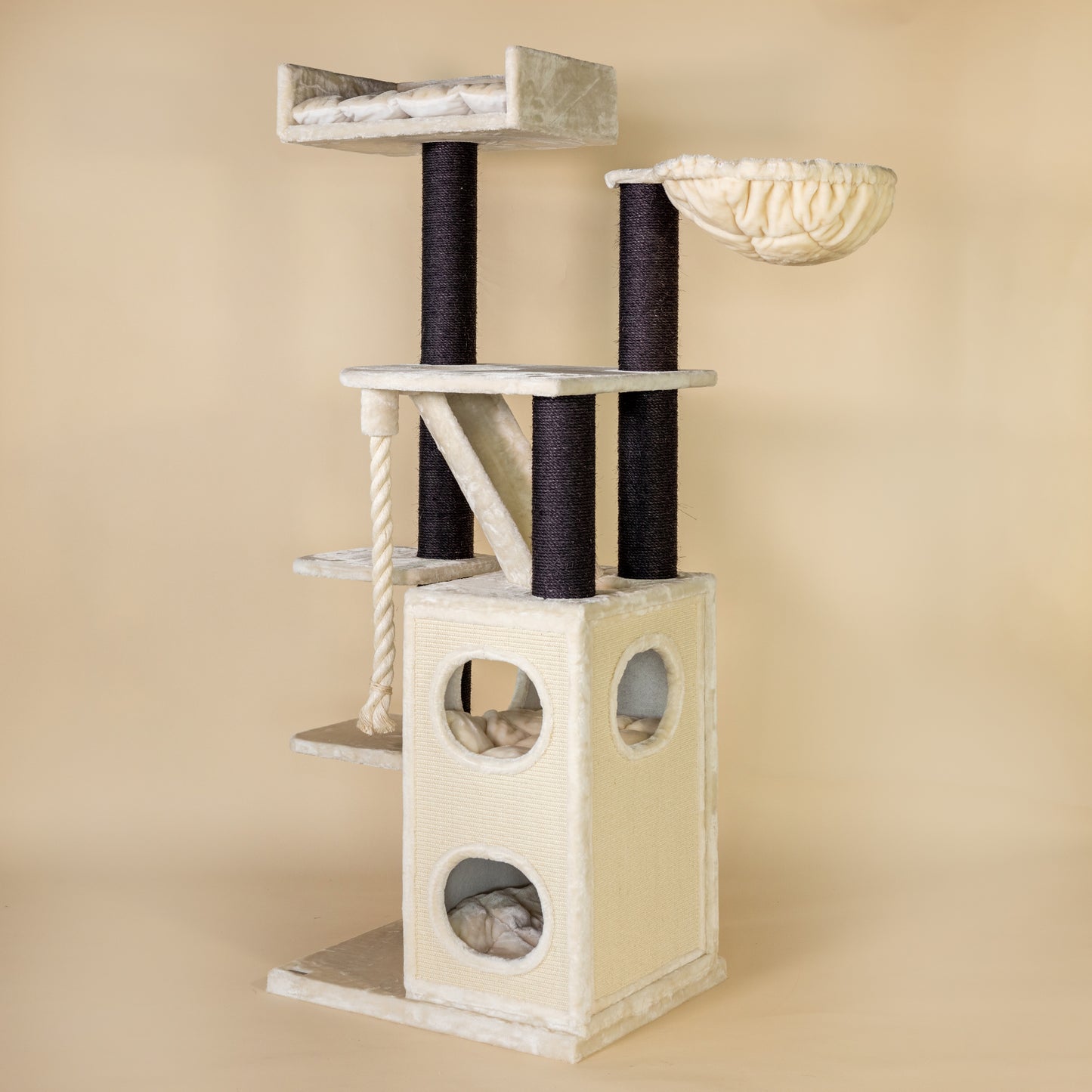 Cat Tree Cat Penthouse Blackline (Cream)
