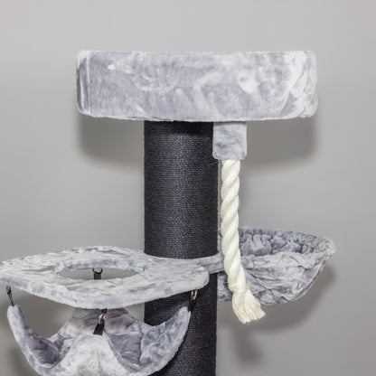 Cat Tree Maine Coon Sleeper Blackline Crown Plus (Light Grey)