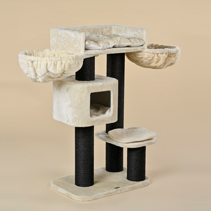 Cat Tree Devon Rex Blackline Plus (Cream)
