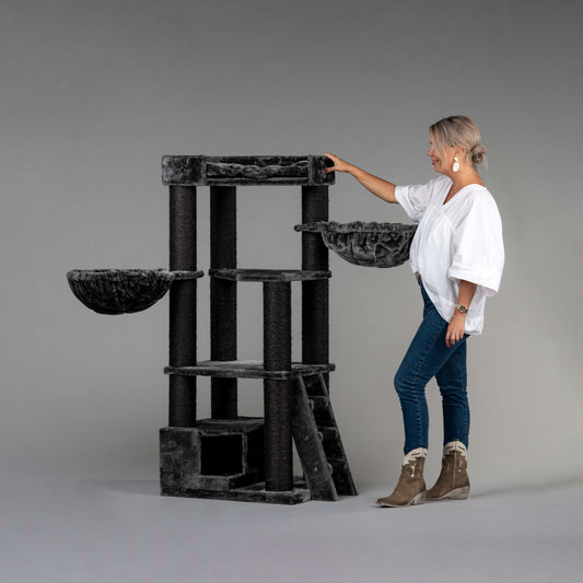 Cat Tree Corner Coon Blackline (Dark Grey)