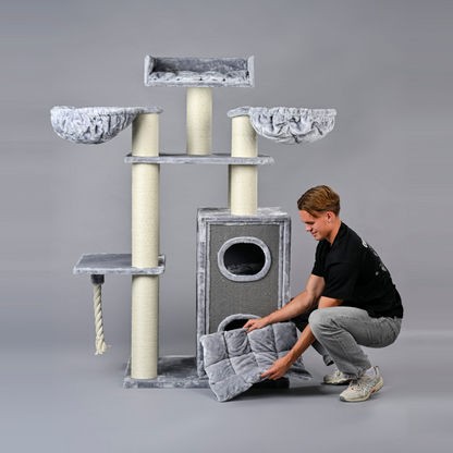 Cat Tree Cat Paradise (Light Grey)