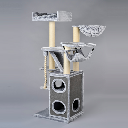 Cat Tree Cat Penthouse Crown (Light Grey)