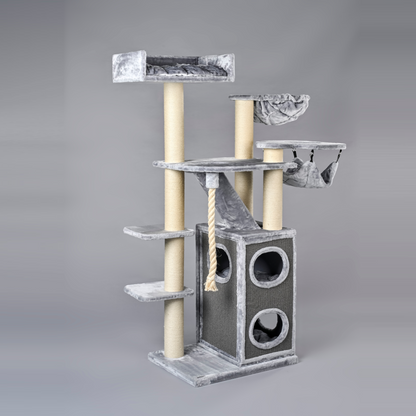 Cat Tree Cat Penthouse Crown (Light Grey)