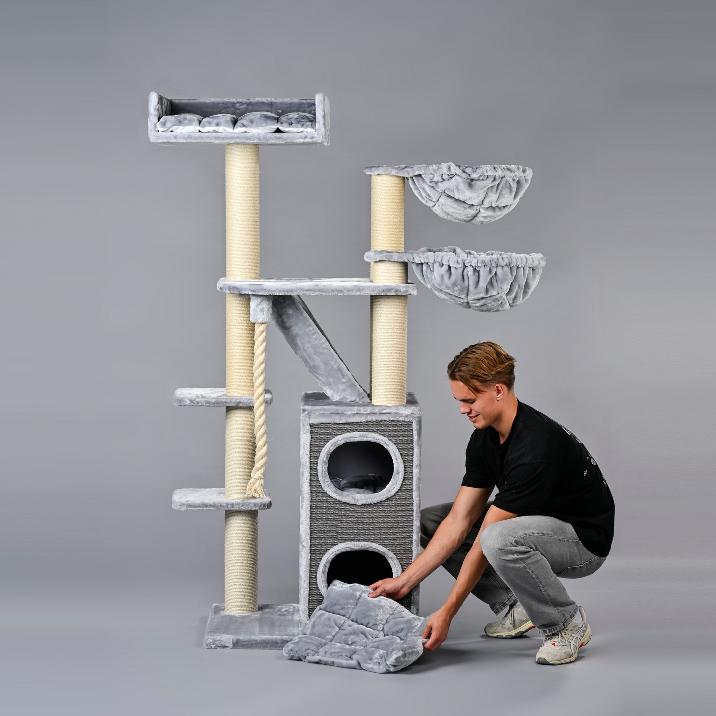 Cat Tree Cat Penthouse Plus (Light Grey)