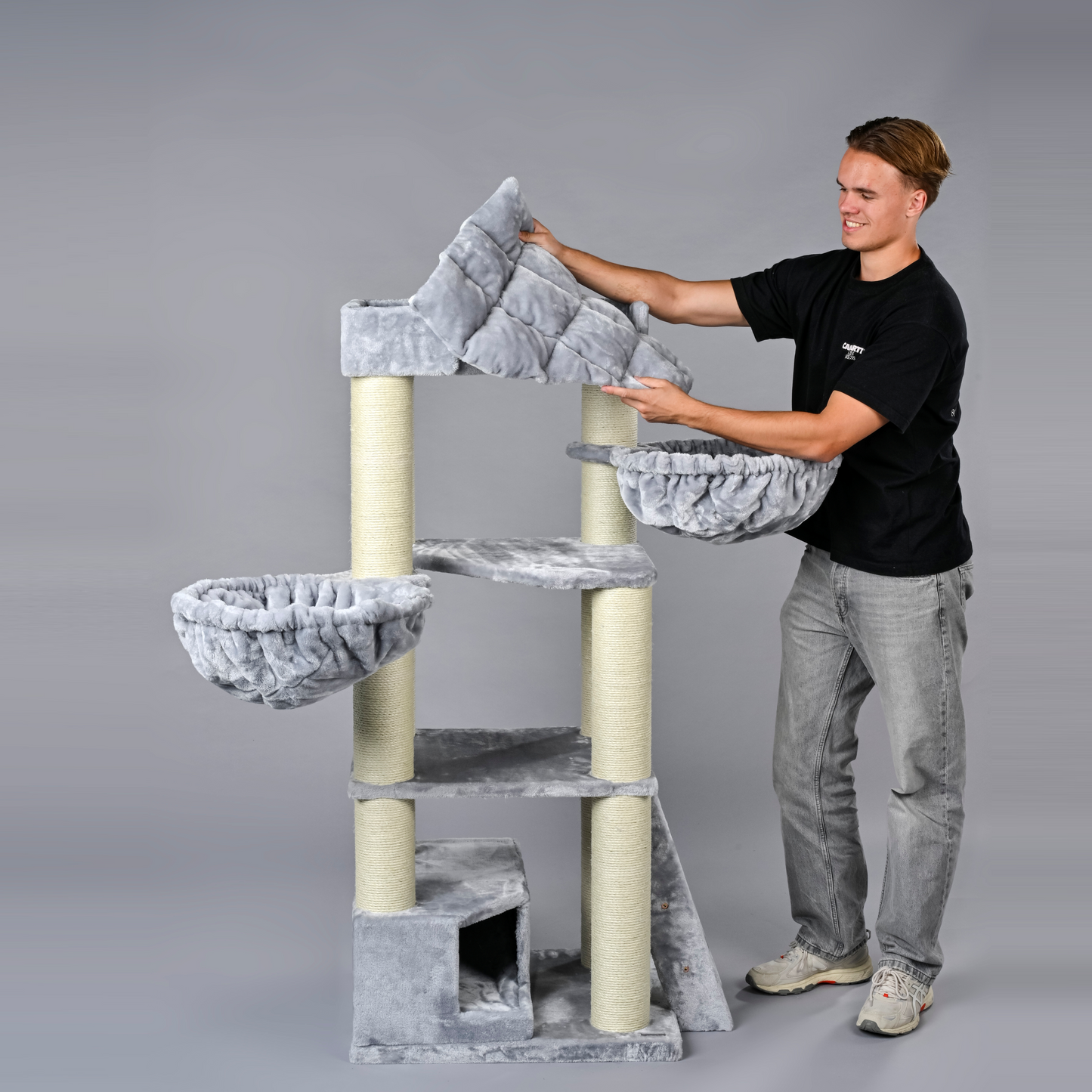 Cat Tree Corner Coon (Light Grey)