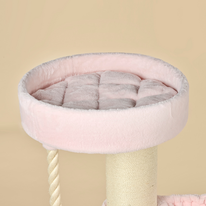 Cat Tree Maine Coon Sleeper de Luxe (Pink Teddy)