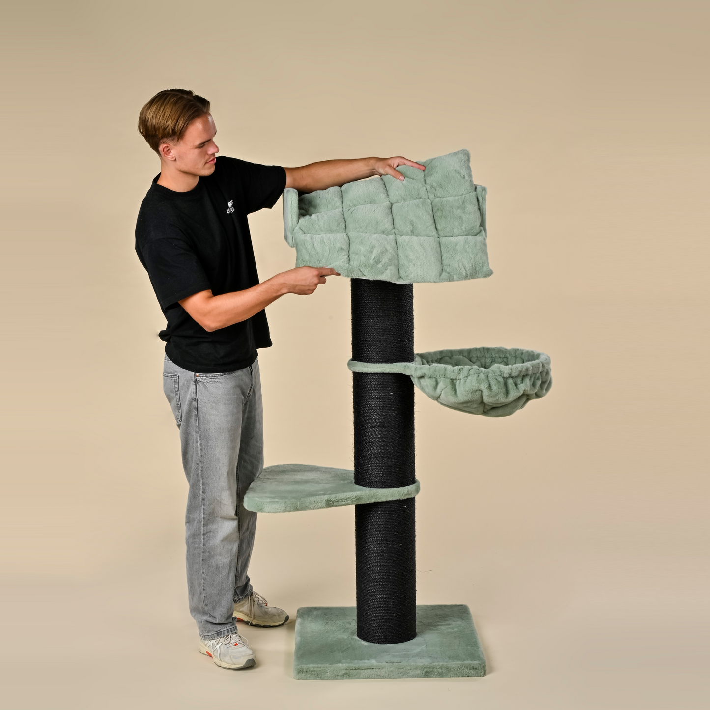Cat tree Royalty Blackline De luxe (Pistachio Teddy)