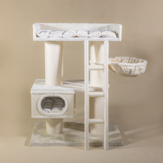 Kratzbaum Sibirische Katze Schloss (Beige)