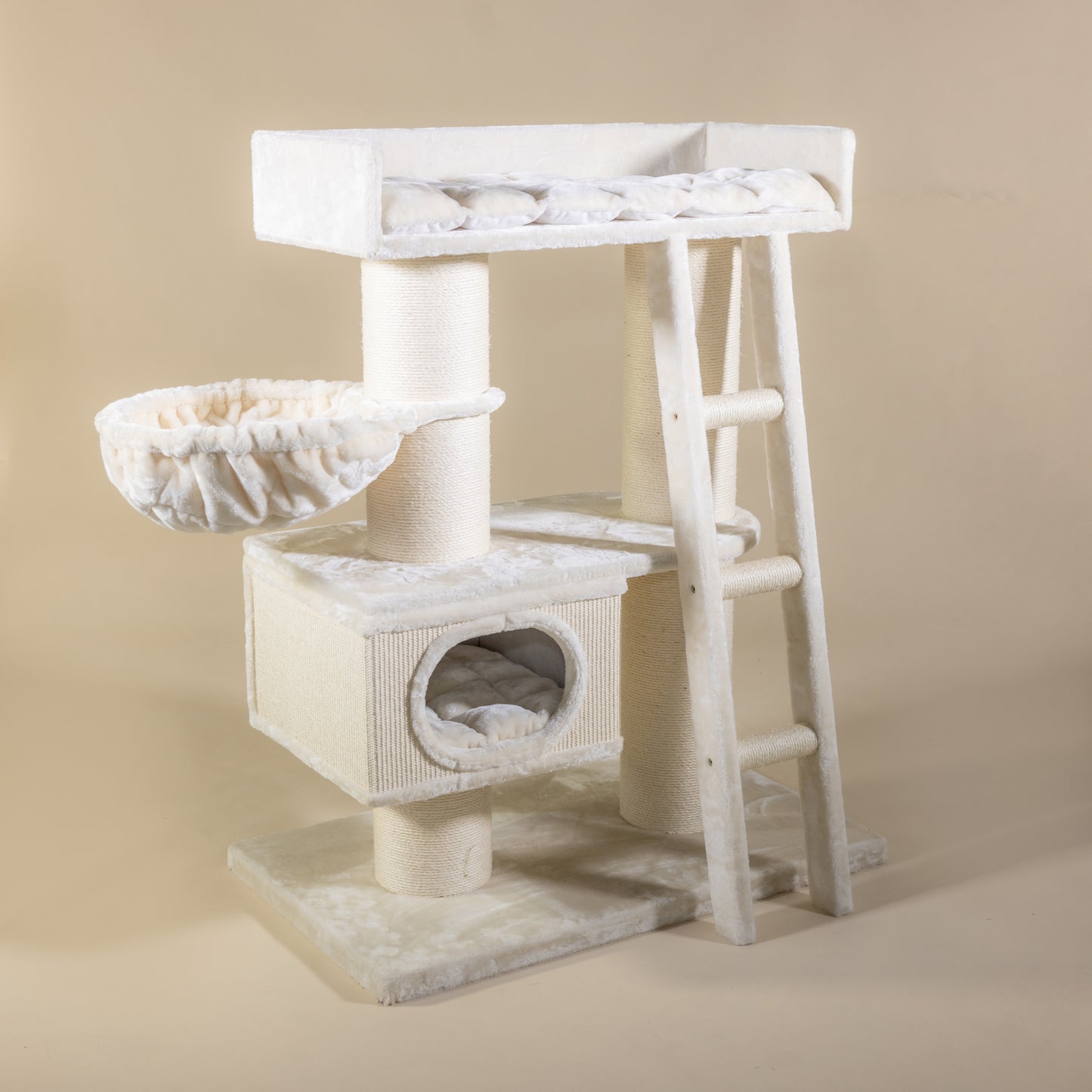 Kratzbaum Sibirische Katze Schloss (Beige)