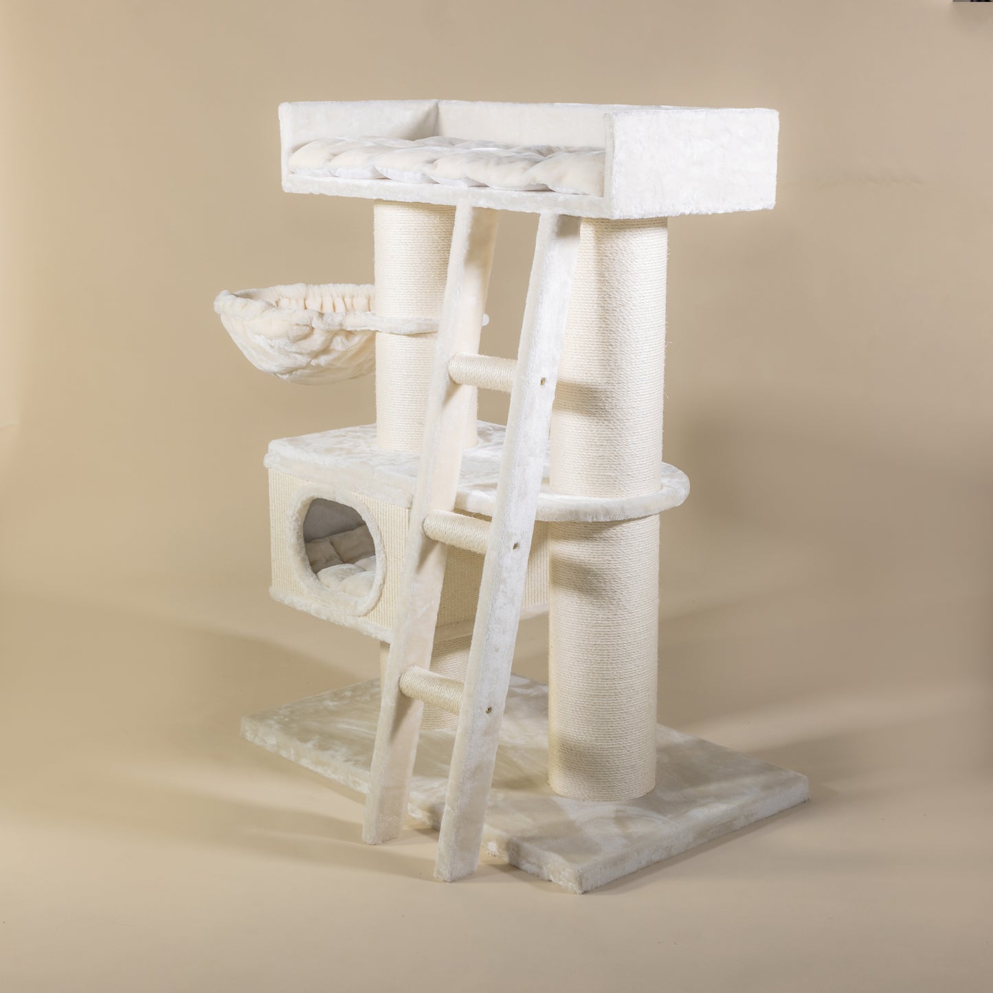 Kratzbaum Sibirische Katze Schloss (Beige)