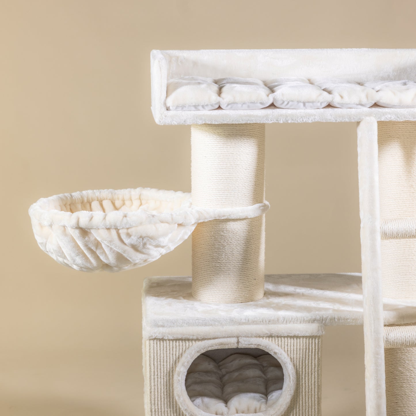 Kratzbaum Sibirische Katze Schloss (Beige)