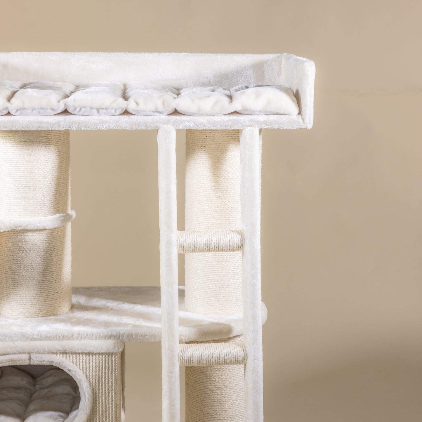 Kratzbaum Sibirische Katze Schloss (Beige)
