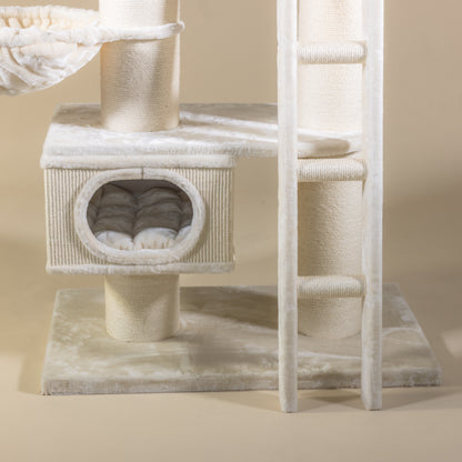 Kratzbaum Sibirische Katze Schloss (Beige)