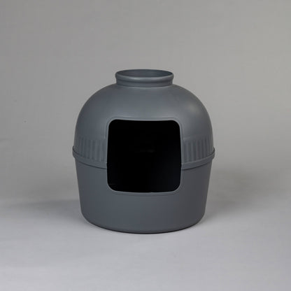 Litter Box Flower XXL, Hidden Cat Toilet (Dark Grey)