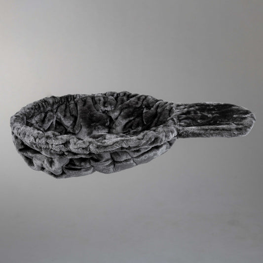 Grote, donkergrijze kleurrijke Hangmat de Luxe (voor 20cm palen)