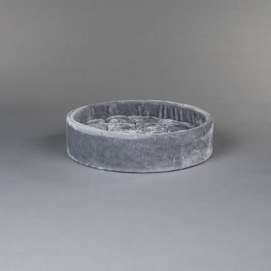 Lichtgrijs kleurige, 60 cm Diameter Ronde Sleeper Zetel (Incl. Kussen)