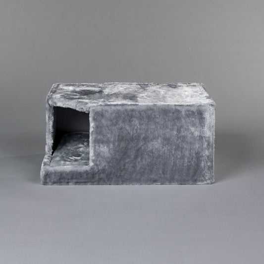 Speelhuis Lichtgrijs kleurig, Corner Coon 55 x 35 x 25 cm (incl. Kussen)