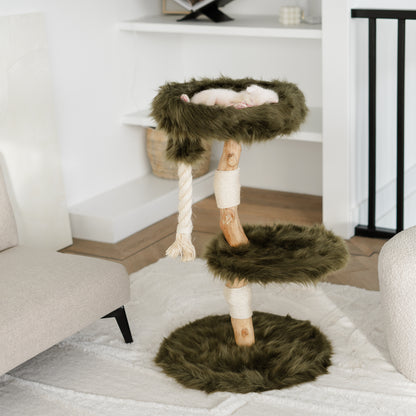 Cat Tree Furry Bengal (Forest Green)