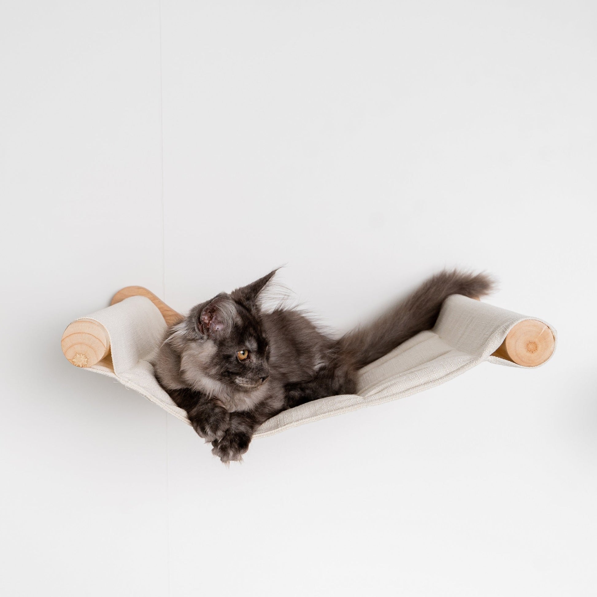 Wandmeubel Klimmuur Kat - Luxe Hangmat XXL (Crème)