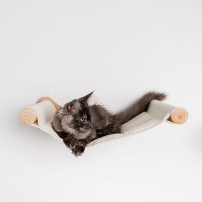 Wandmeubel Klimmuur Kat - Luxe Hangmat XXL (Crème)