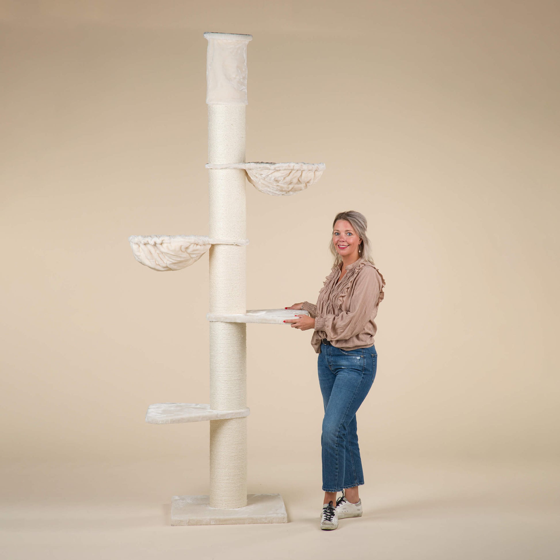 Krabpaal Maine Coon Tower (Sahne)